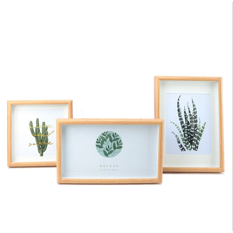 wholesale depth 1.5 cm  home decor wooden 3D  wall shadow box picture frame