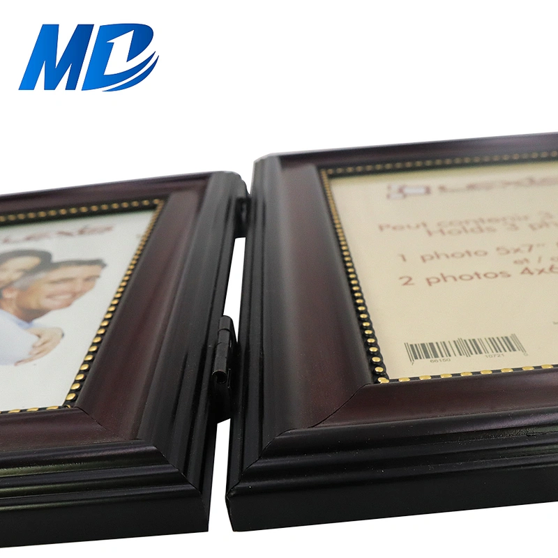 Tabletop PS Photo Frame 4x6 5x7 Hinged Threefold Picture Personalised Photo Frames,Glass Front,Fit for Stands Vertical