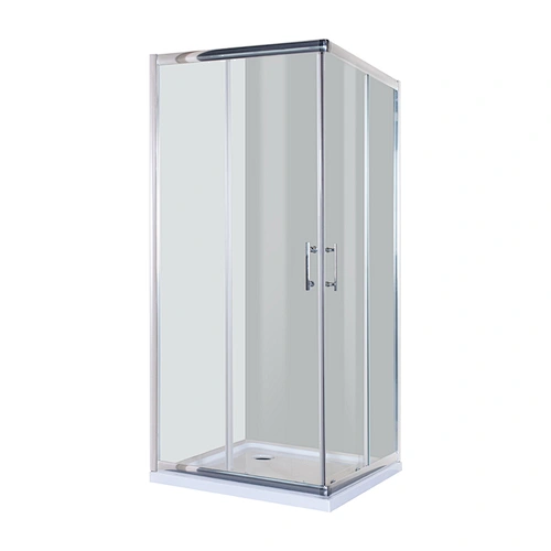 French Home Bathroom Affordable 2 Sided Glass Shower 90x90 Tempered Glass Room Modern Shower Enclosure