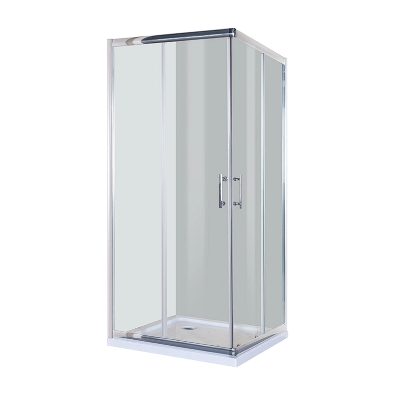 French Home Bathroom Affordable 2 Sided Glass Shower 90x90 Tempered Glass Room Modern Shower Enclosure