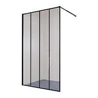 2019 Bathroom Wet Room 8MM Tempered Glass Shower Door Australia Style Black Shower Screens