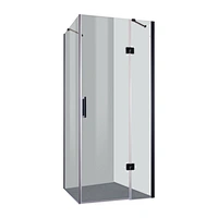 2019 European Popular Tempered Glass Shower Room Easy Install Hinge Door Design Black Shower Enclosure
