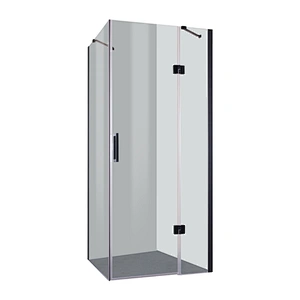 2019 European Popular Tempered Glass Shower Room Easy Install Hinge Door Design Black Shower Enclosure