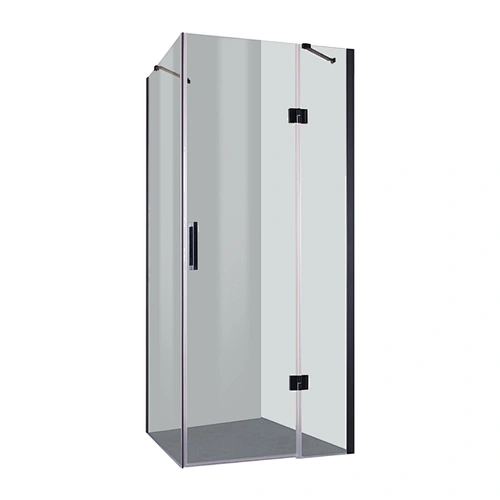 2019 European Popular Tempered Glass Shower Room Easy Install Hinge Door Design Black Shower Enclosure