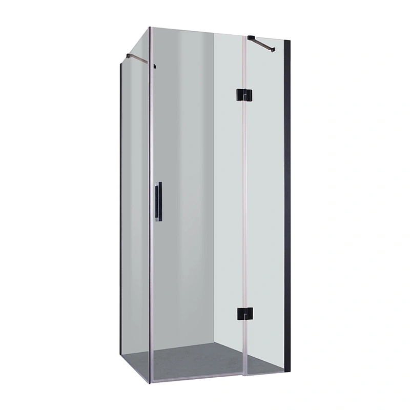 2019 European Popular Tempered Glass Shower Room Easy Install Hinge Door Design Black Shower Enclosure