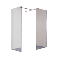 European Style Home Bathroom 2 Doors Walk In Glass Shower Doors Frameless Design Shower Screens