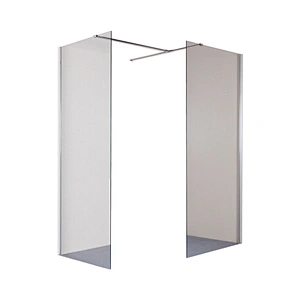 European Style Home Bathroom 2 Doors Walk In Glass Shower Doors Frameless Design Shower Screens