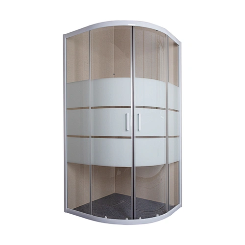 Easy Install Standard Bathroom 90x90 With Two Sliding Door Simple Glass Shower Room Round Shower Enclosure
