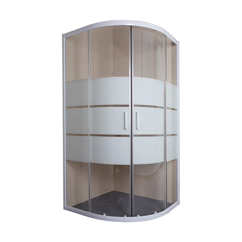Easy Install Standard Bathroom 90x90 With Two Sliding Door Simple Glass Shower Room Round Shower Enclosure