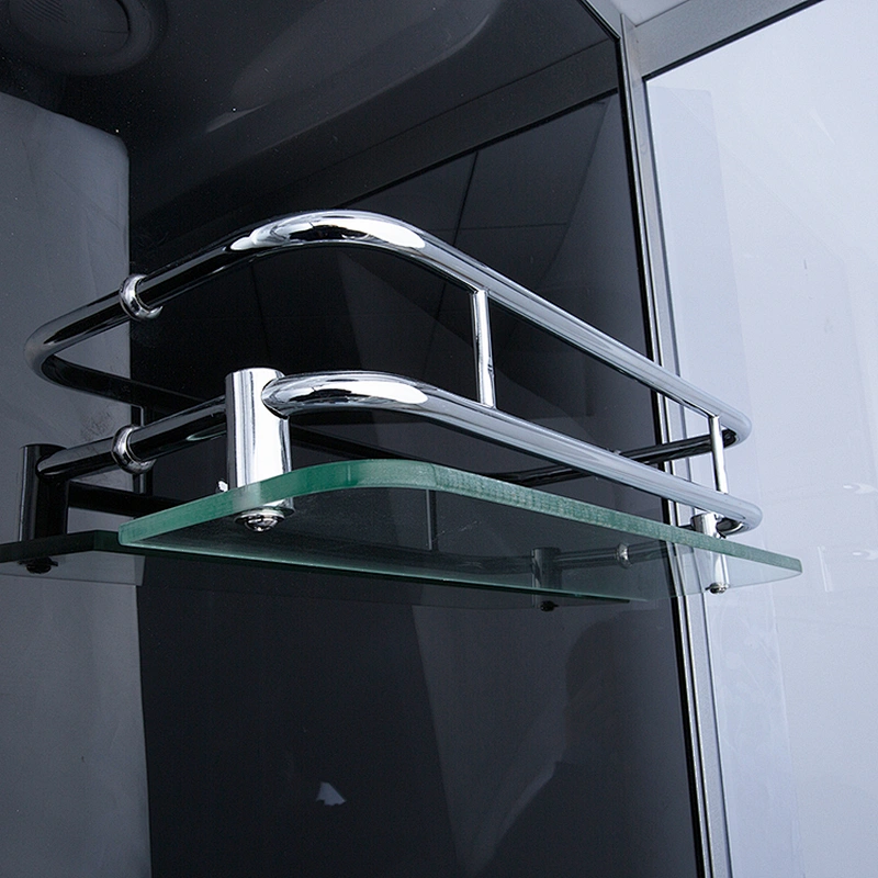 Rectangle shower cabins with black painted backglass