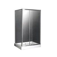Modern Low Price White Tray Shower room With 1.2 MM Aluminium Frame Easy Clean Tempered Glass Shower Enclosure