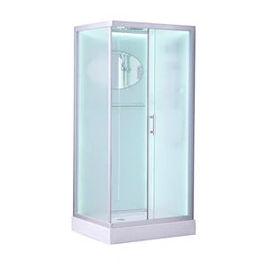 Hotel corner bath slide glass mini portable shower room