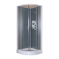 Simple Style Back Jets Bathroom Shower Cabin 5mm Clear Tempered Glass Sliding Door Shower Room