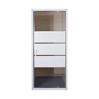 Hot Sale Style Portable Shower Sreens White Painting Aluminium Hinge Shower Glass Door
