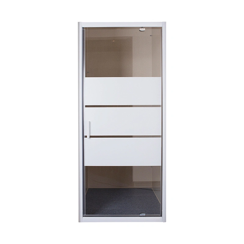 Hot Sale Style Portable Shower Sreens White Painting Aluminium Hinge Shower Glass Door