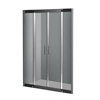 Luxury Home Bathroom Custom Size Stainless Steel Door Handle Shower Screen Shower Door