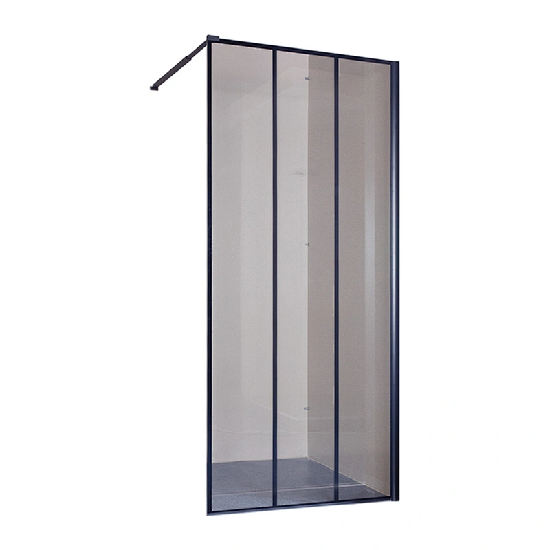 Factory Wholesale Cheap 2019 New Black Painting Design Walk In Shower Room Glass Shower Screens
