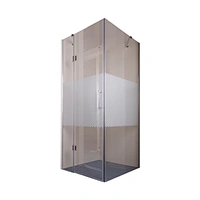 Free Standing Painting Tempered Glass Shower Room Factory Sales Hinge Shower Door Simple Shower Enclosure