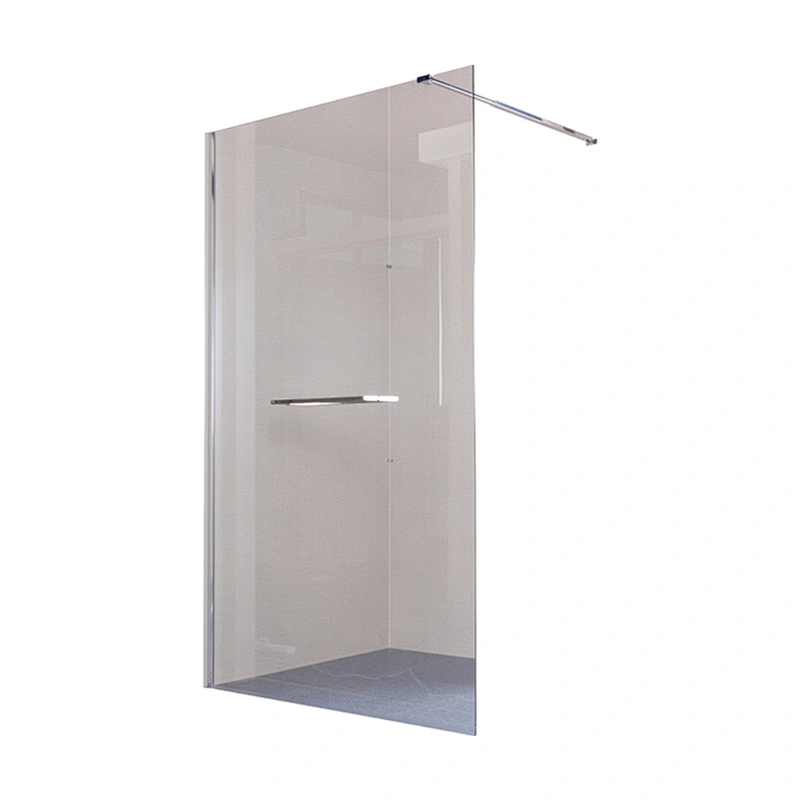 2019 Affordable Fixed Glass Walk In Glass Shower Door Bathroom Wet Room Support Bar Shower Screen
