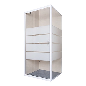 New Design White Painting Aluminium Frame Corner Shower Cabin Easy Clean Glass Shower Door Hinge Shower Enclosure
