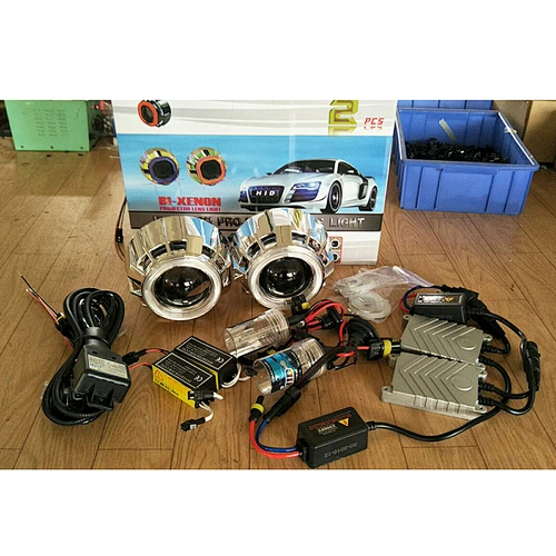 2.5/3.0 inch H1 angel eye xenon hid kit bi led projector lens with ballast