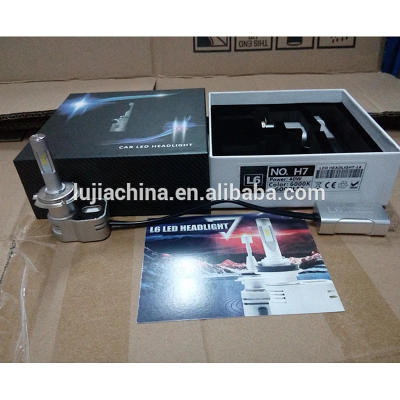 L6 Y22 6000lm H7 car led headlight canbus 40W 12v 24v auto led headlight 4000K 6000k replace y19 t5 p6 g8 H1 H4 9004 led part