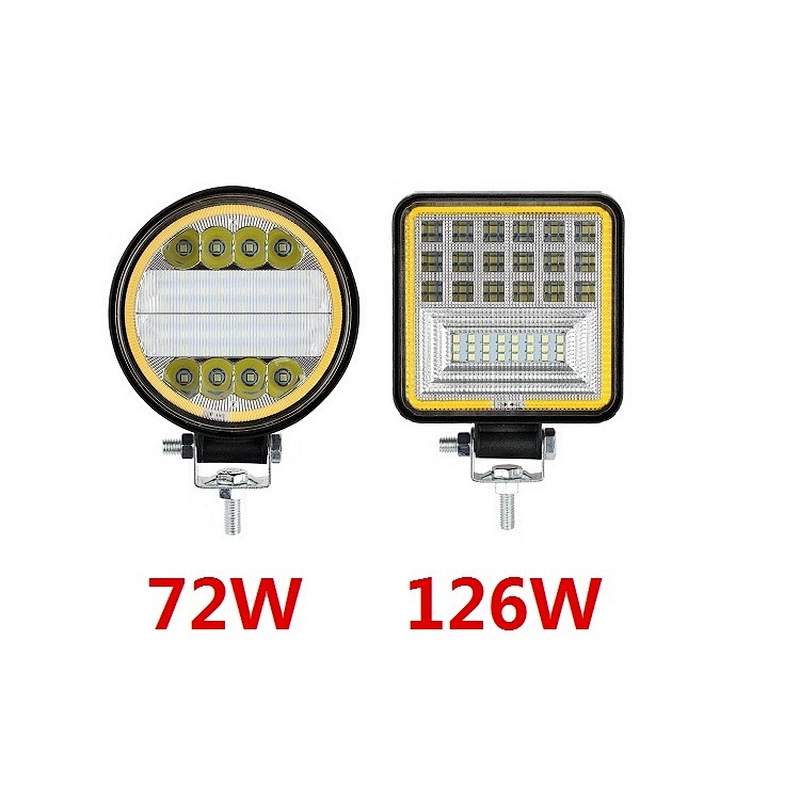 4inch round 72W 126w led work light flood spot combo beam Fog Driving LED Headlights for offroad SUV truck