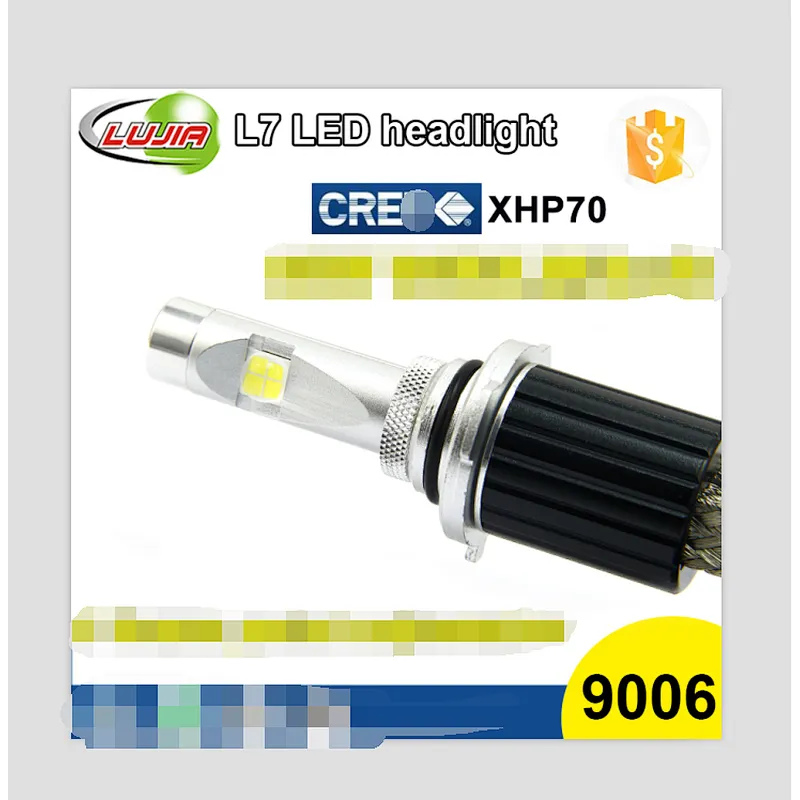 Lujia top-rated L7 6600LM 60W bulb xhp70 LED Headlight H1 H3 H4 880 HB3 HB4 HB5 9006 H11 auto parts