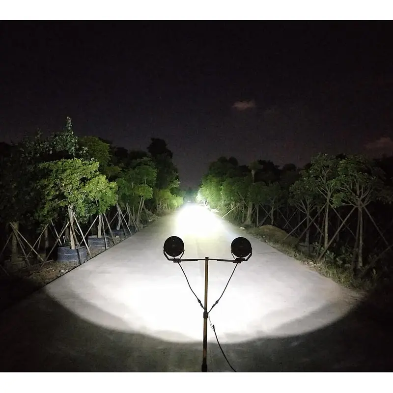 LUJIA 2020 New round driving led work light lux@2000m 8.5'' inch 9'' inch Offroad laser headlight led motorcycle spot light