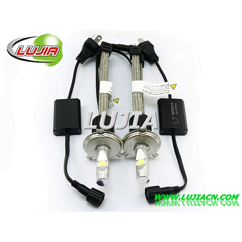 Fanless H4 H7 60W LED motor head light H4 high power led headlight L7 H4 6600lm Motorcycle led headlight fog light with XHP70