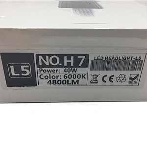 Factory direct supply auto parts L5 h7 40W LED headlight bulbs for cars and motorcycles