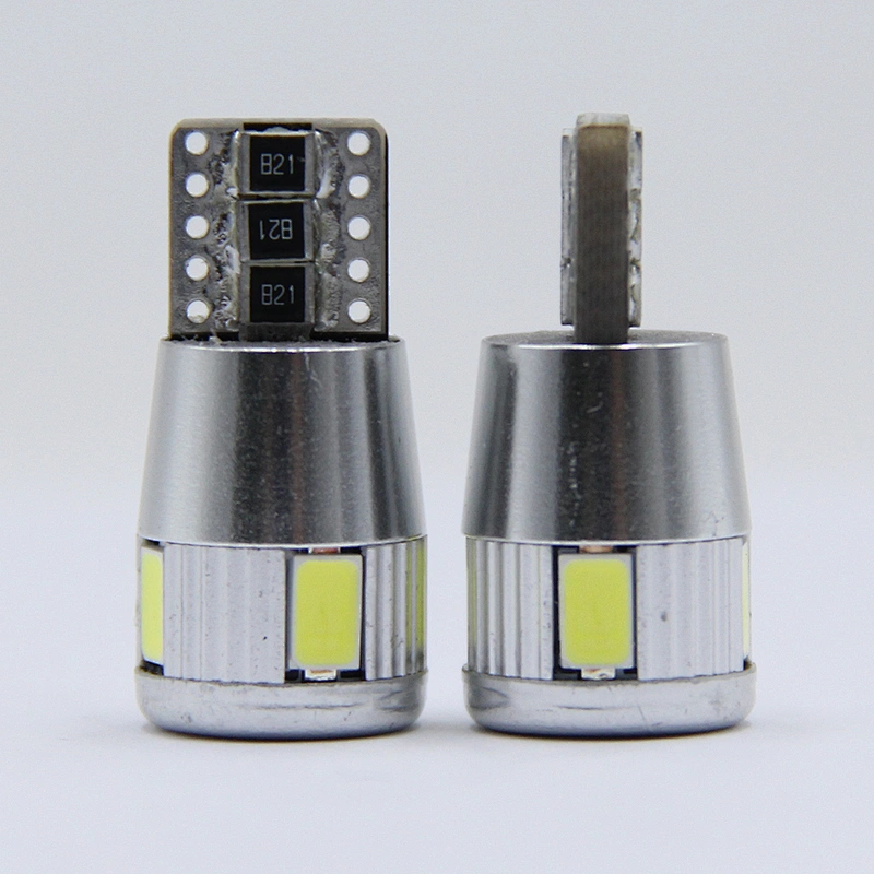Powerful 10-32V DC AC 100lm 2w 0.17A T10 5630 6smd led light CANBUS
