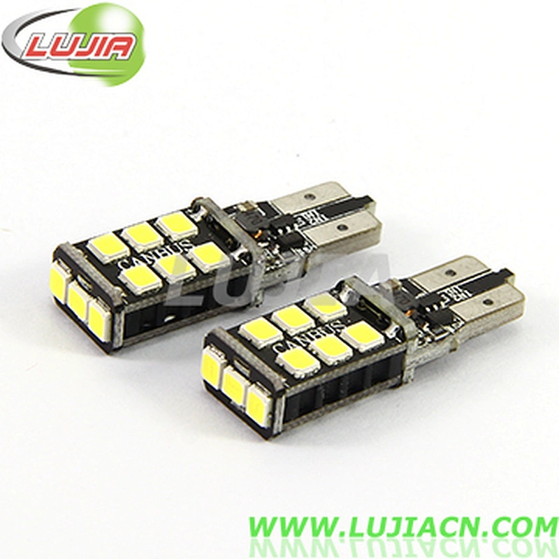 Newest high lumen W5W no error free white color 7.5w 12V 2835 15SMD back up brake turning interior t10 rgb led car light for sal