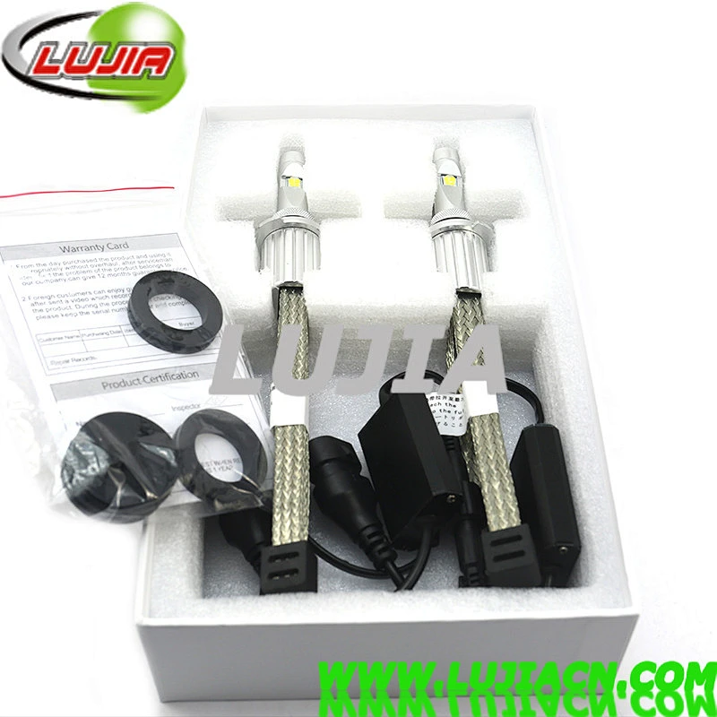 Nuevo faro de coche LED 9600lm L5 ajustable 9005 9006 D1S D2S D3S D4S XHP50 9006 luz de cabeza led con enfriamiento de cobre rojo