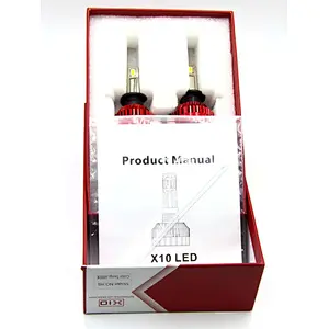 Faro auto LED X10 headlight Super lighting 6000lm 9005 led headlight bulb H1 H3 880 881 auto car led headlight
