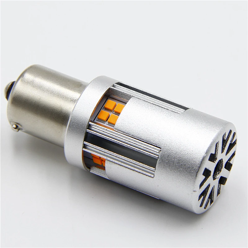 NEW FANS Cooling 1800lm Anti-flickering Canbus LED BA15S BAU15S 1156 1157 3156 3157 7440 7443 T20 S25 White Amber turning signal