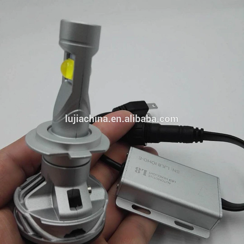 New H7 XHP70 led headlight bulb 6000K, silient Fan L8 led headlight 60W 7000LM H7 4300K Bulb H4