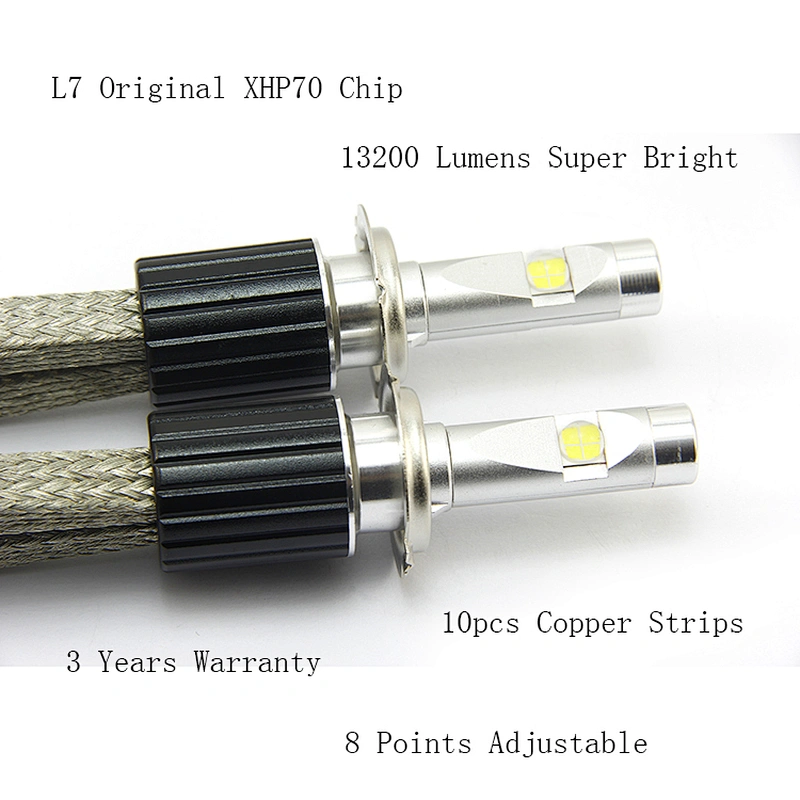 Guangzhou Lujia L7 factory wholesale cars LED worklight H7 6600lm led all in one auto motorcycles h4 h11 9005 9007 headlamp kits