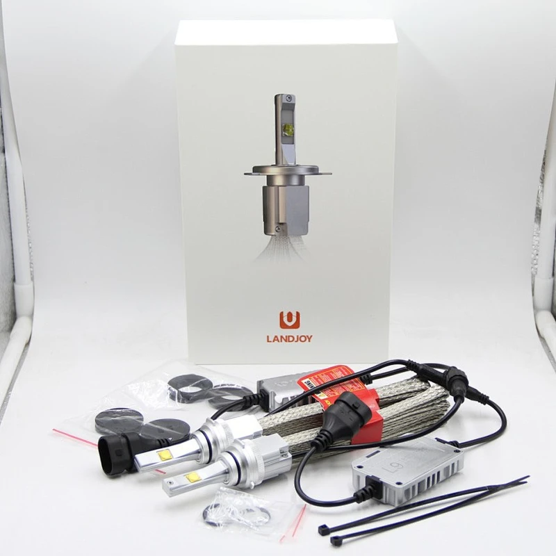 2019 Landjoy 120W L9 coche LED faro 14000 lumen bombilla led h4 xhp70 H7 H11 9005 9012 D1 D2 D3 D4 H1