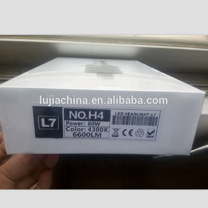 Super Good Quality 6-48V 60W 13200LM L7 H4 6600lm XHP70 LED Headlight 4300K 6000K bulbs
