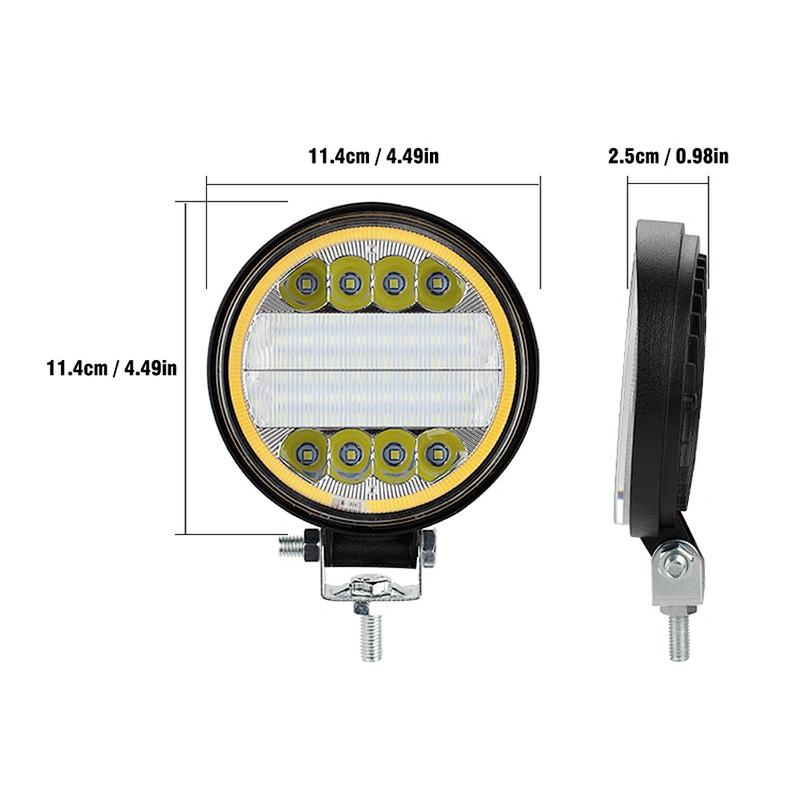 4inch round 72W 126w led work light flood spot combo beam Fog Driving LED Headlights for offroad SUV truck