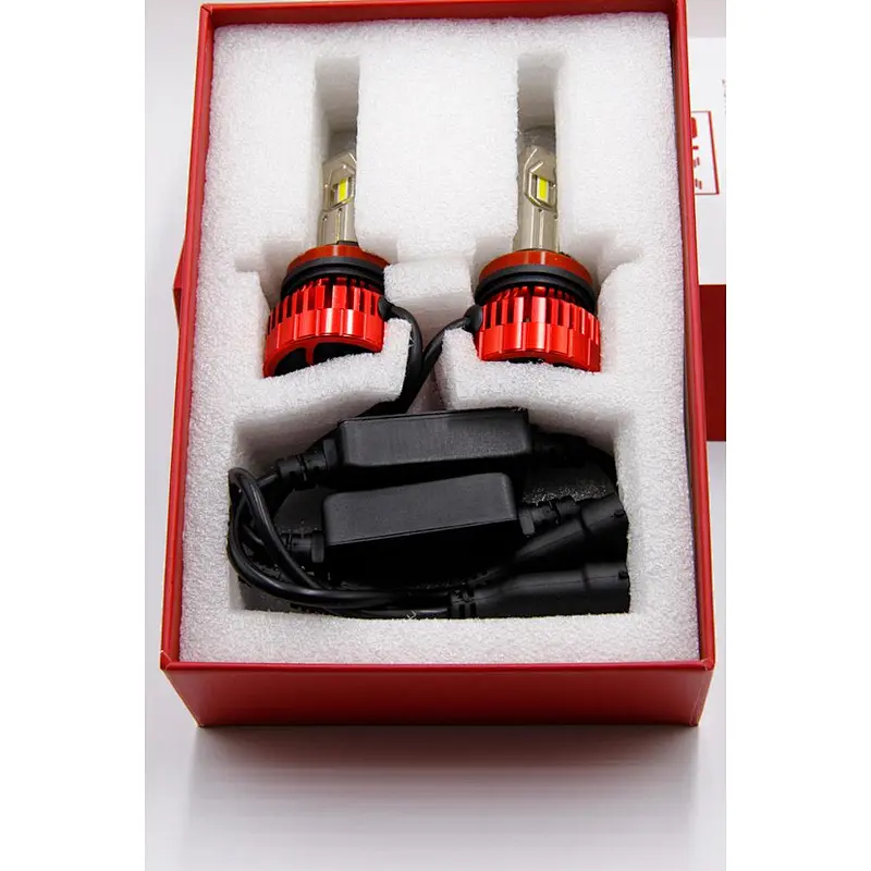 Las mejores luces led automotrices de 12 v H4 h7 bombilla de faro de automóvil h1 9005 9006 sin interferencia de radio faros led para automóviles