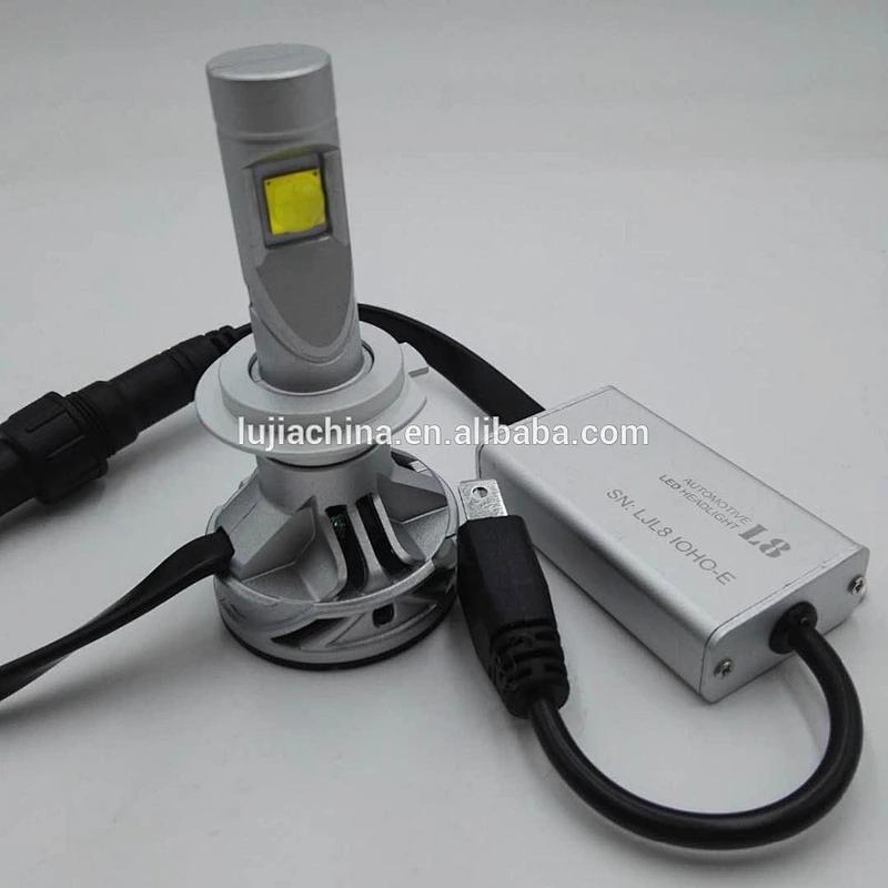 New H7 XHP70 led headlight bulb 6000K, silient Fan L8 led headlight 60W 7000LM H7 4300K Bulb H4