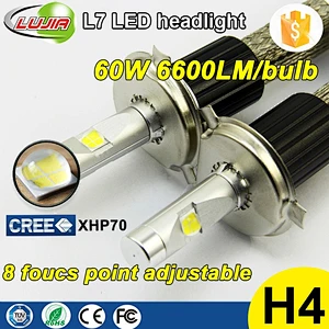 Fanless H4 H7 60W LED motor head light H4 high power led headlight L7 H4 6600lm Motorcycle led headlight fog light with XHP70