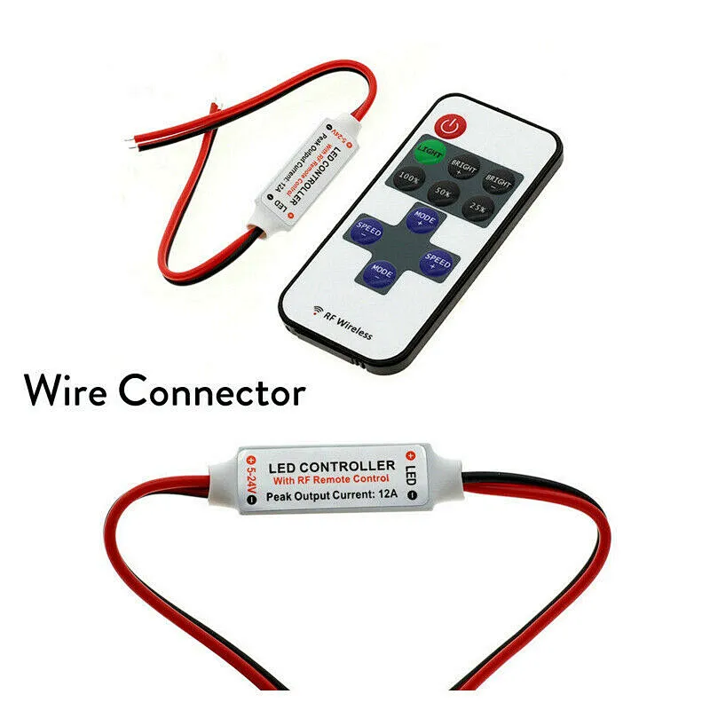 DC 12-24V LED RF Wireless Mini Remote Dimmer Controllers RF Wireless Remote LED Controller for LED strips
