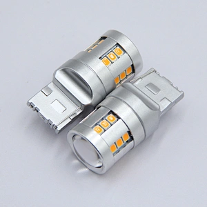 High brightness LED motorcycle fog light Dual color white amber T20 7440 7443 smd2835 Car led backup reverse tail light