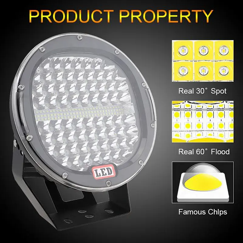 Super Lighting combo beam 9 Inch 378W Offroad LED Work Light Bar for 4WD 4x4 Off Road SUV ATV Truck Car LED Work Lamp