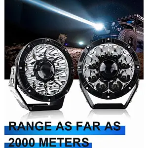 7'' JK wrangler high low beam led light 7 inch 45w led+laser working headlight Truck offroad high intensity laser led lights