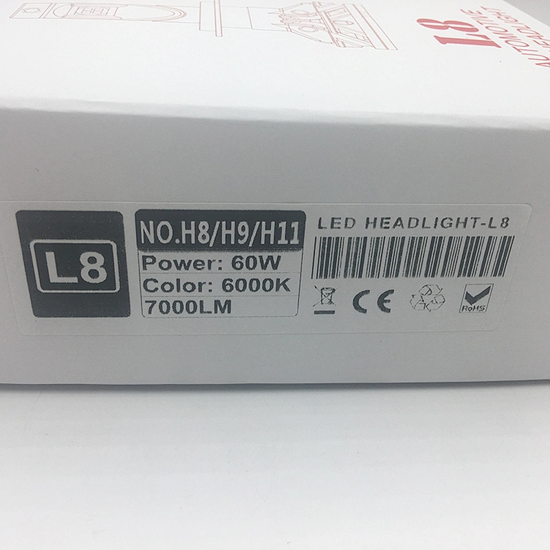 High Power 60w Auto Headlight Led L8 H8 H9 H11 Car Led Headlight Bulbs