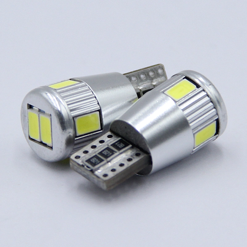 Powerful 10-32V DC AC 100lm 2w 0.17A T10 5630 6smd led light CANBUS